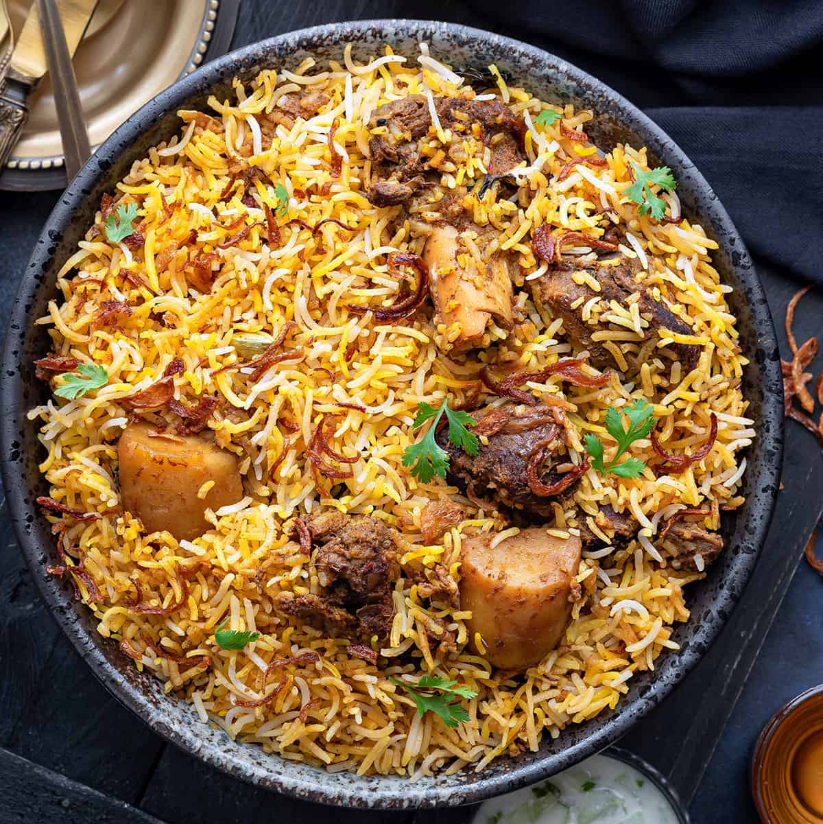Hyderabadi Goat Dum Biryani